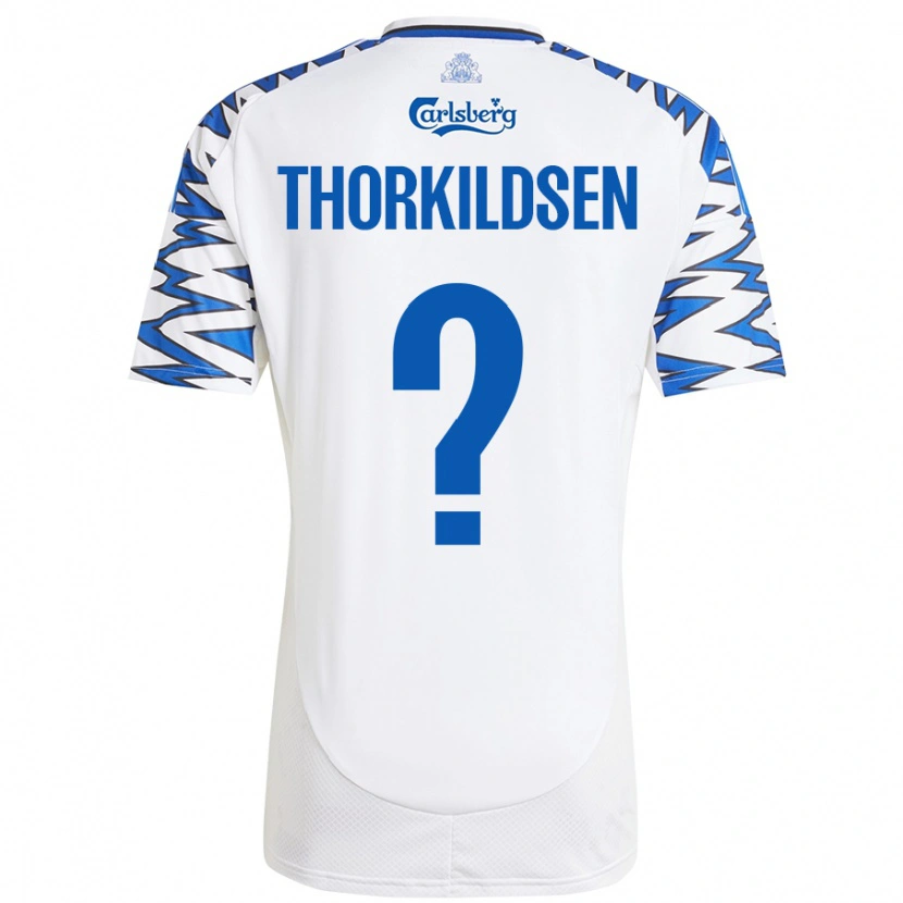 DanxenレディースElias Thorkildsen#0白 空 青ホームシャツ2024/25ジャージーユニフォーム