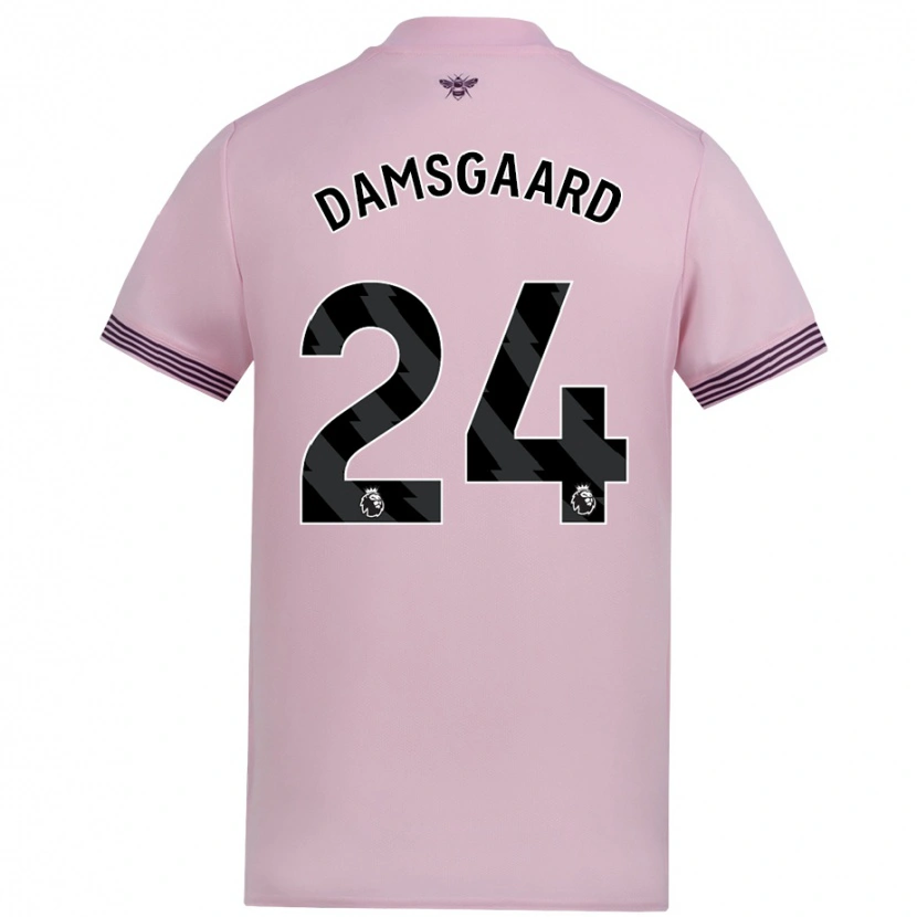 Danxenレディースミッケル・ダムスゴー#24ピンクアウェイシャツ2024/25ジャージーユニフォーム
