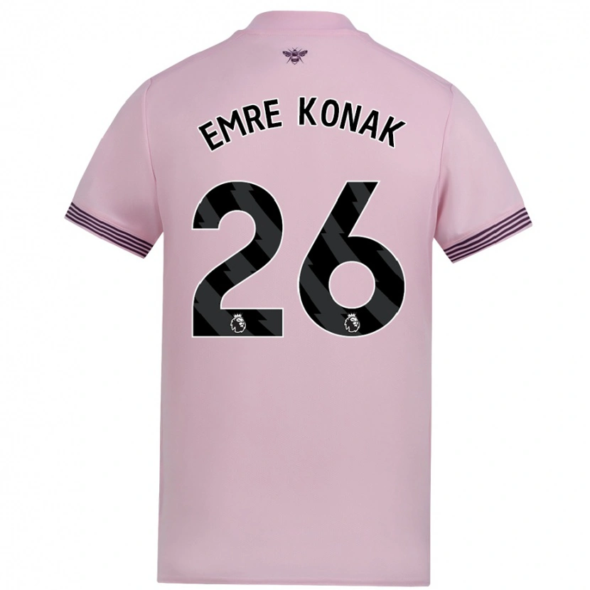 DanxenレディースYunus Emre Konak#26ピンクアウェイシャツ2024/25ジャージーユニフォーム