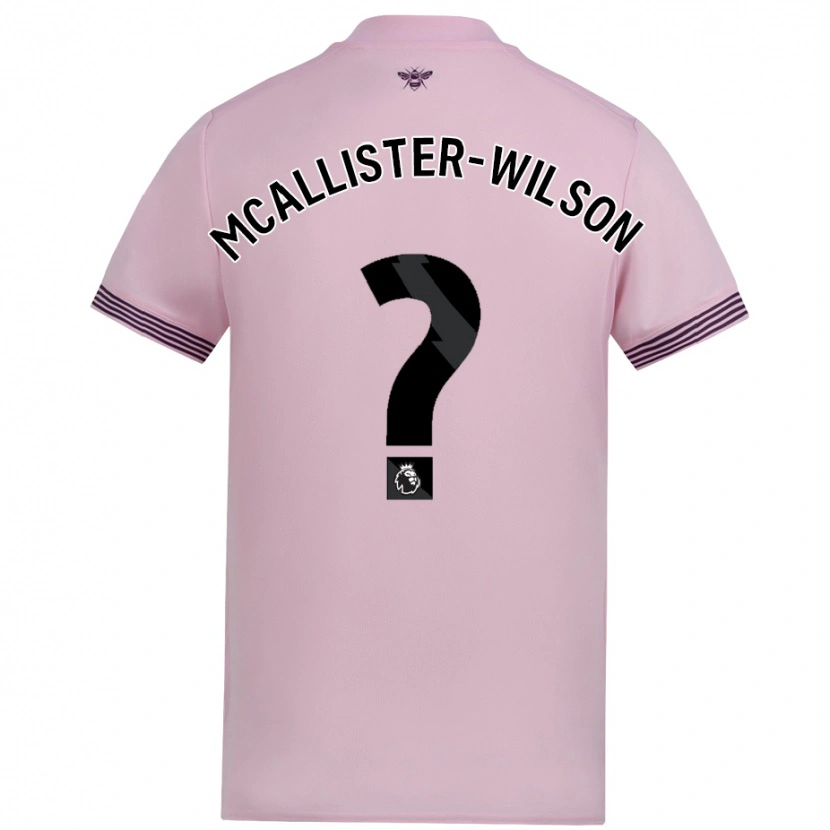 DanxenレディースZack Mcallister-Wilson#0ピンクアウェイシャツ2024/25ジャージーユニフォーム