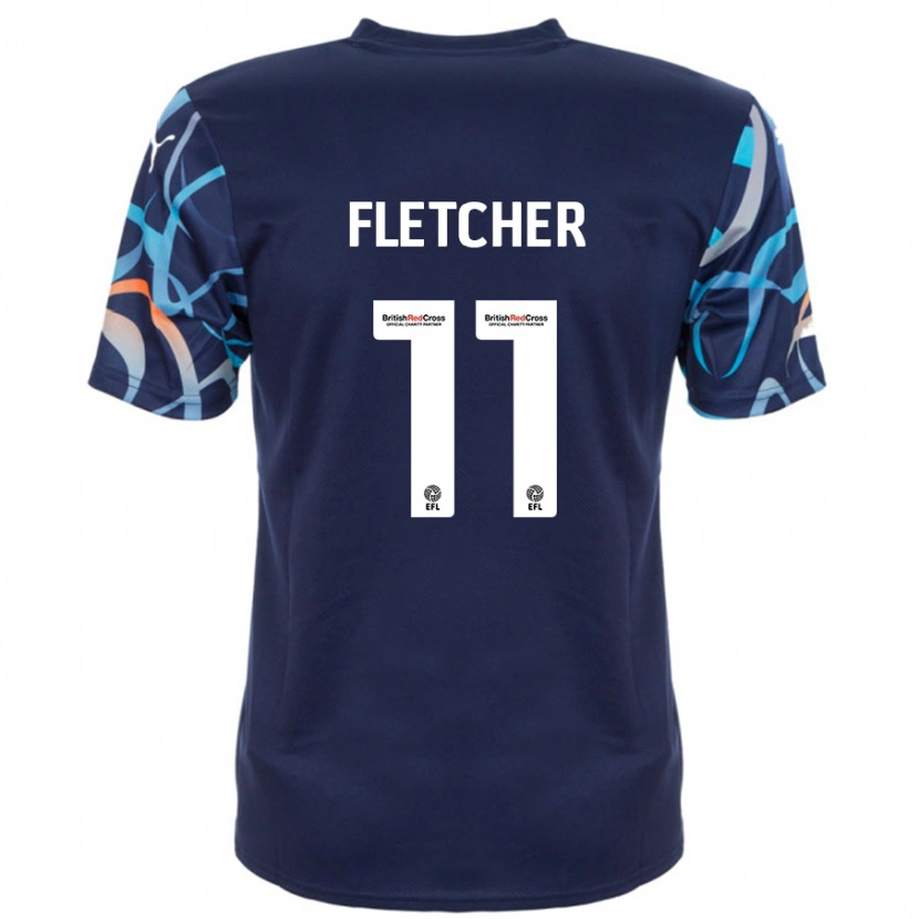 Danxenレディースアシュリー・フレッチャー#11ネイビーブルーアウェイシャツ2024/25ジャージーユニフォーム