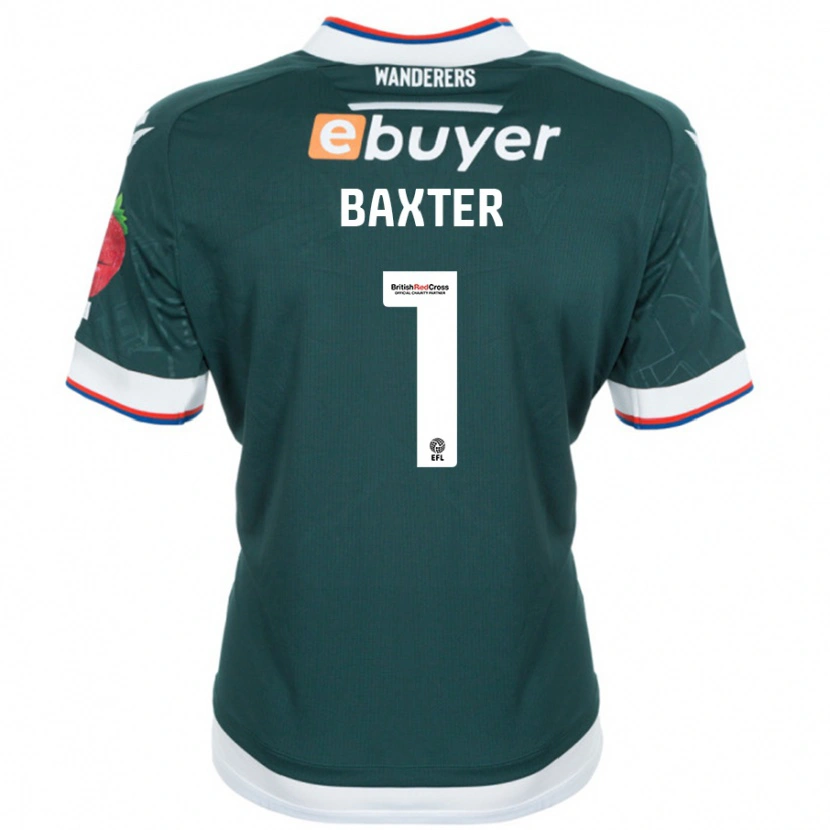Danxenレディースネイサン・バクスター#1ダークグリーンアウェイシャツ2024/25ジャージーユニフォーム