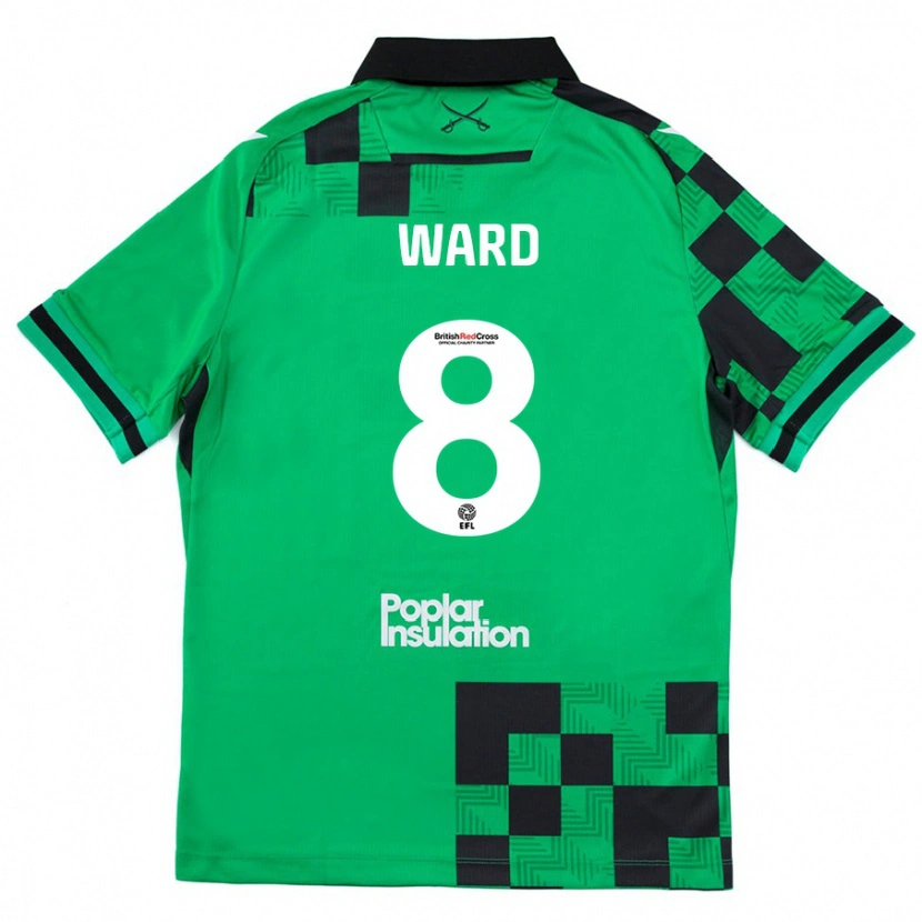 DanxenレディースGrant Ward#8グリーンブラックアウェイシャツ2024/25ジャージーユニフォーム
