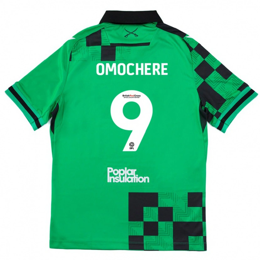 DanxenレディースPromise Omochere#9グリーンブラックアウェイシャツ2024/25ジャージーユニフォーム