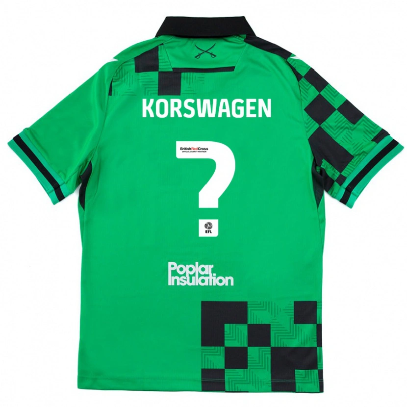 DanxenレディースMattijis Korswagen#0グリーンブラックアウェイシャツ2024/25ジャージーユニフォーム
