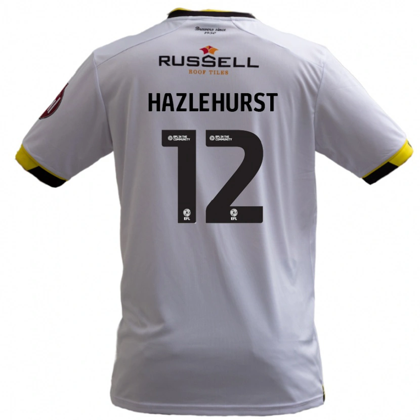 Danxenレディースジャック・ヘーズルハースト#12白アウェイシャツ2024/25ジャージーユニフォーム