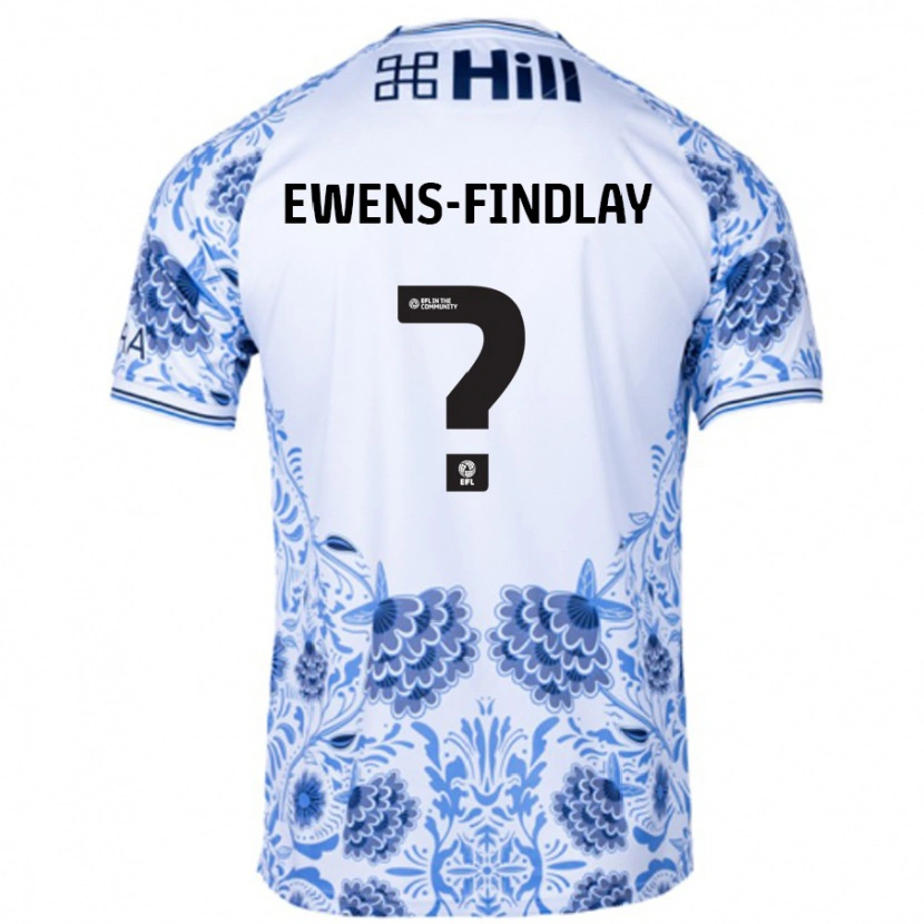 DanxenレディースTy Ewens-Findlay#0ホワイト ブルーアウェイシャツ2024/25ジャージーユニフォーム