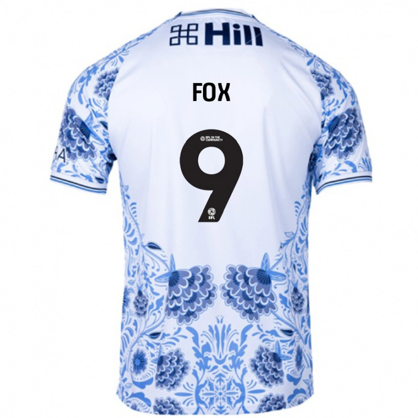 DanxenレディースRuth Fox#9ホワイト ブルーアウェイシャツ2024/25ジャージーユニフォーム