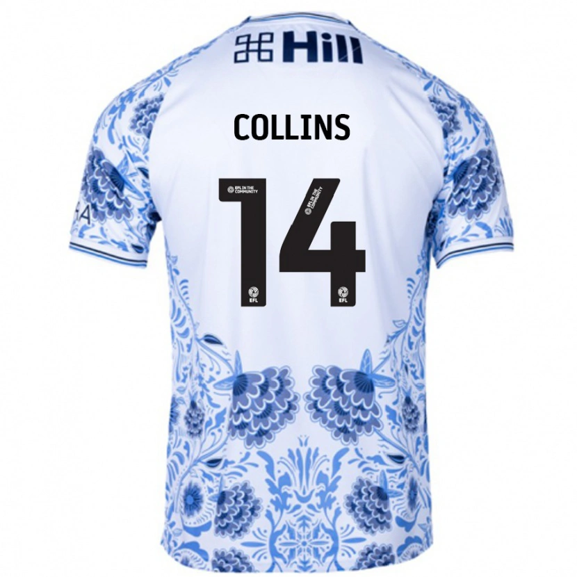 DanxenレディースNatasha Collins#14ホワイト ブルーアウェイシャツ2024/25ジャージーユニフォーム