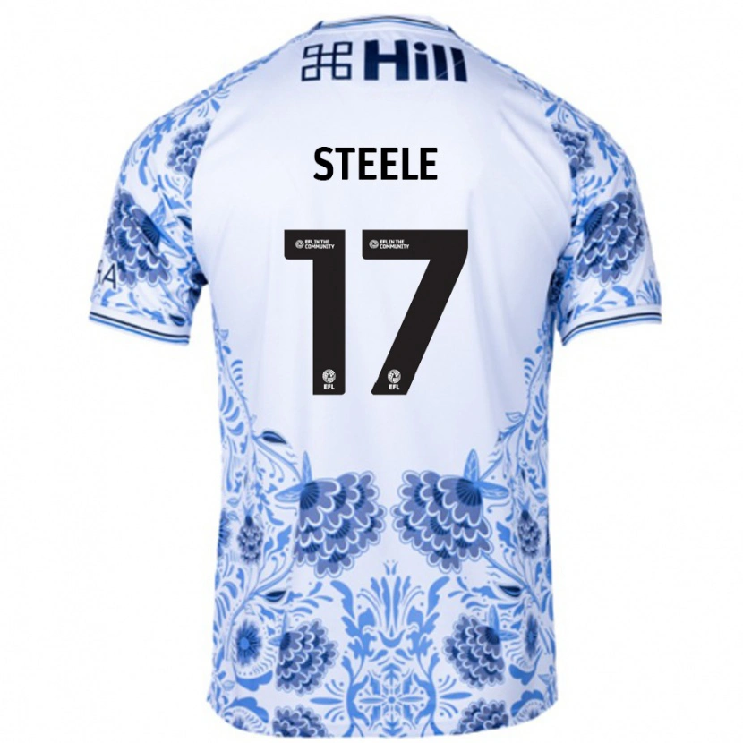DanxenレディースFran Steele#17ホワイト ブルーアウェイシャツ2024/25ジャージーユニフォーム