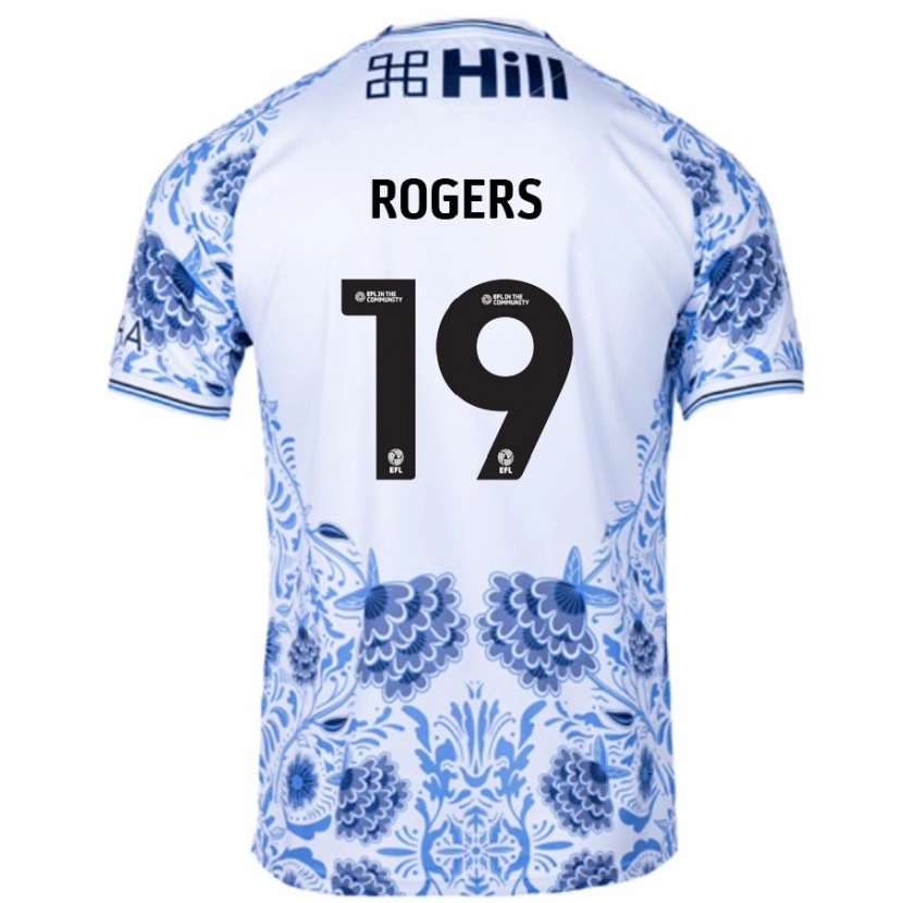 DanxenレディースBeatrice Rogers#19ホワイト ブルーアウェイシャツ2024/25ジャージーユニフォーム