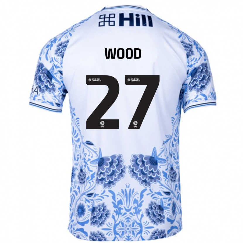 DanxenレディースZoe Wood#27ホワイト ブルーアウェイシャツ2024/25ジャージーユニフォーム