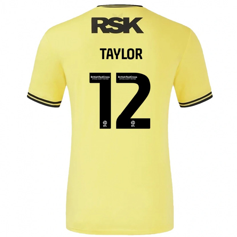 DanxenレディースTerry Taylor#12黄 黒アウェイシャツ2024/25ジャージーユニフォーム