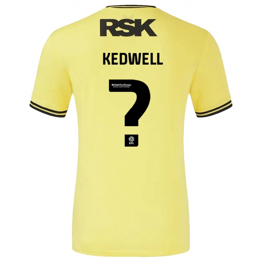 DanxenレディースHarvey Kedwell#0黄 黒アウェイシャツ2024/25ジャージーユニフォーム