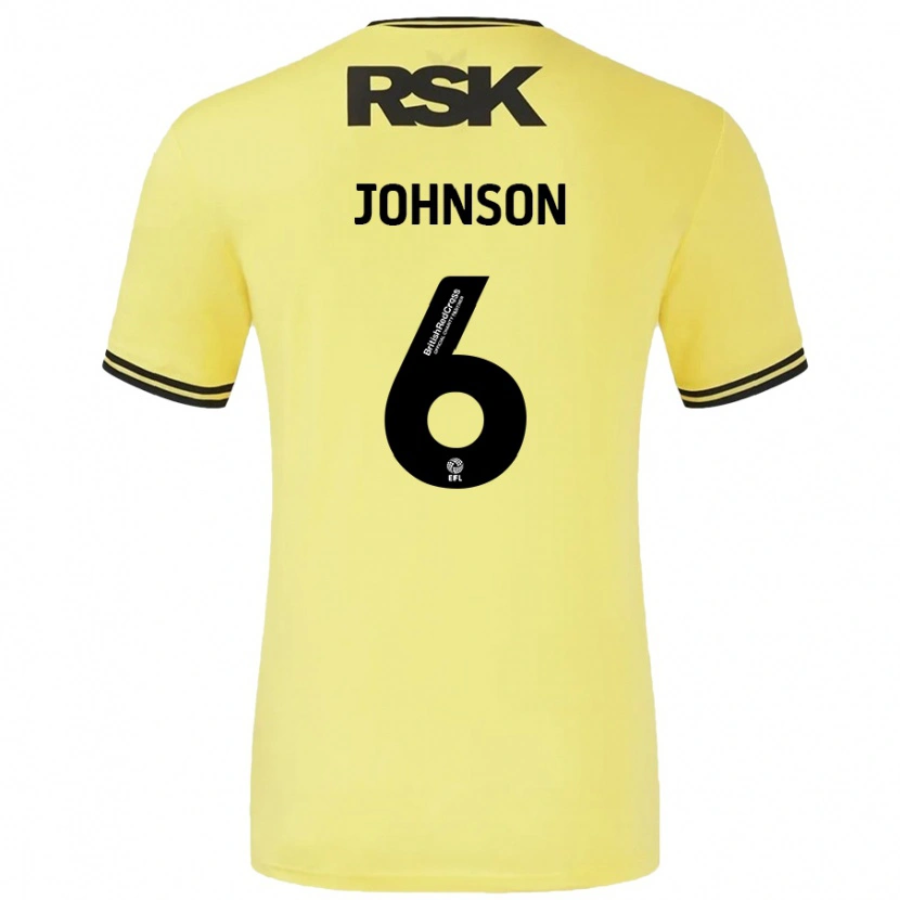 DanxenレディースMelissa Johnson#6黄 黒アウェイシャツ2024/25ジャージーユニフォーム