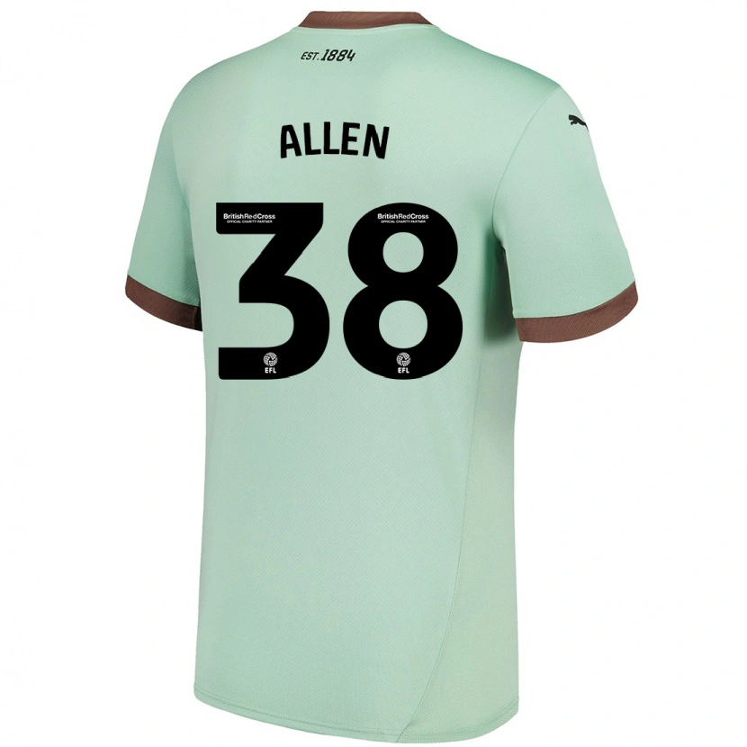 DanxenレディースCruz Allen#38淡い緑アウェイシャツ2024/25ジャージーユニフォーム