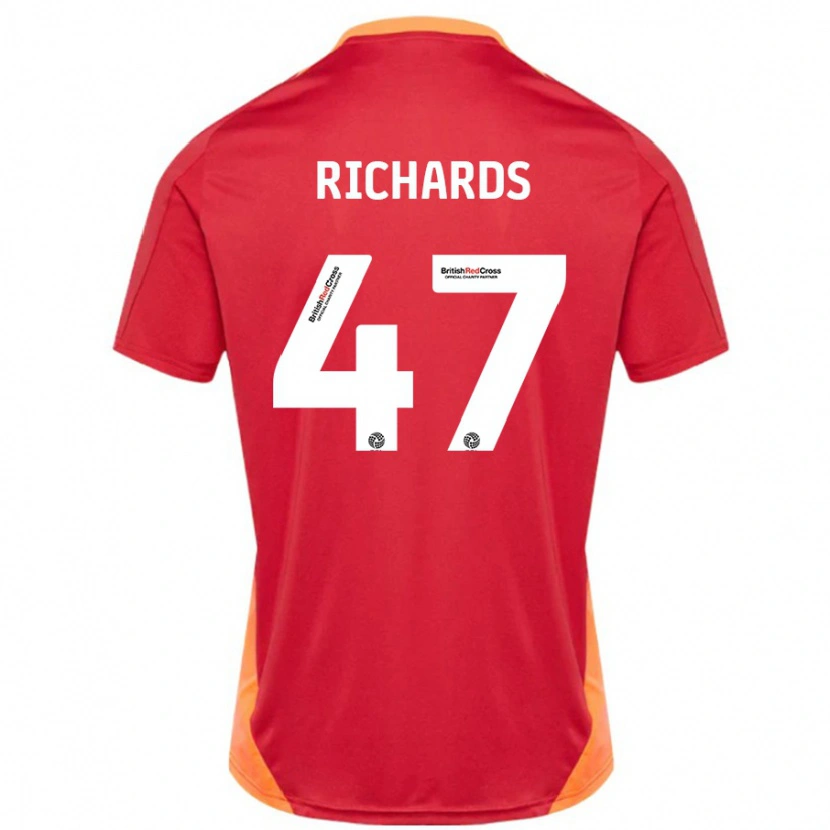 DanxenレディースJake Richards#47ブルーオフホワイトアウェイシャツ2024/25ジャージーユニフォーム