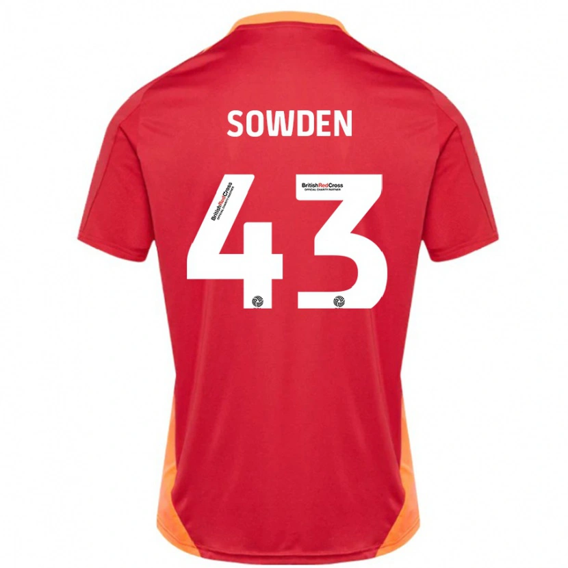 DanxenレディースAndrew Sowden#43ブルーオフホワイトアウェイシャツ2024/25ジャージーユニフォーム