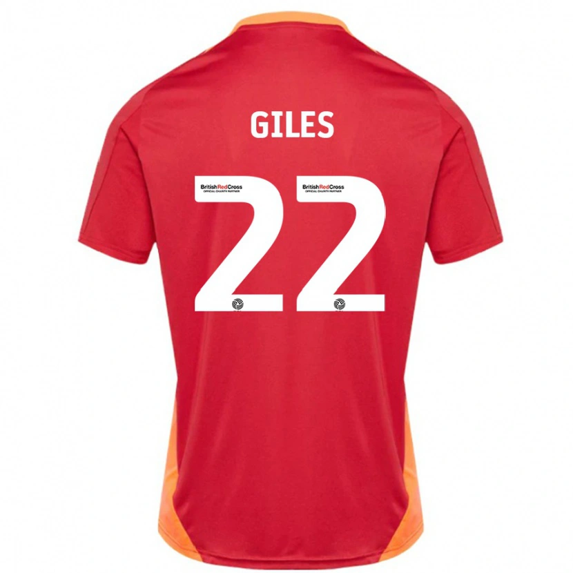 DanxenレディースOlivia Giles#22ブルーオフホワイトアウェイシャツ2024/25ジャージーユニフォーム