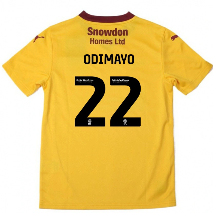 DanxenレディースAkin Odimayo#22オレンジバーガンディアウェイシャツ2024/25ジャージーユニフォーム