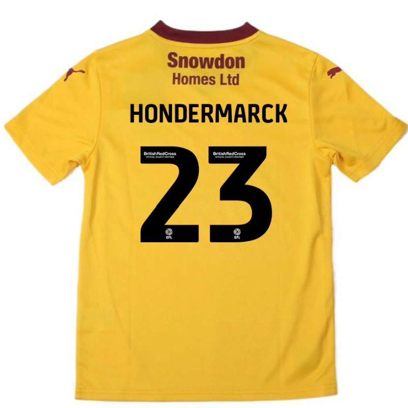 DanxenレディースWilliam Hondermarck#23オレンジバーガンディアウェイシャツ2024/25ジャージーユニフォーム