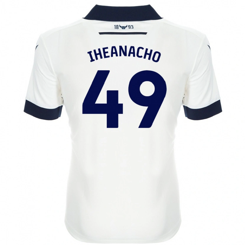 Danxenレディースジョッシュ・イヘアナチョ#49ホワイト ネイビーブルーアウェイシャツ2024/25ジャージーユニフォーム