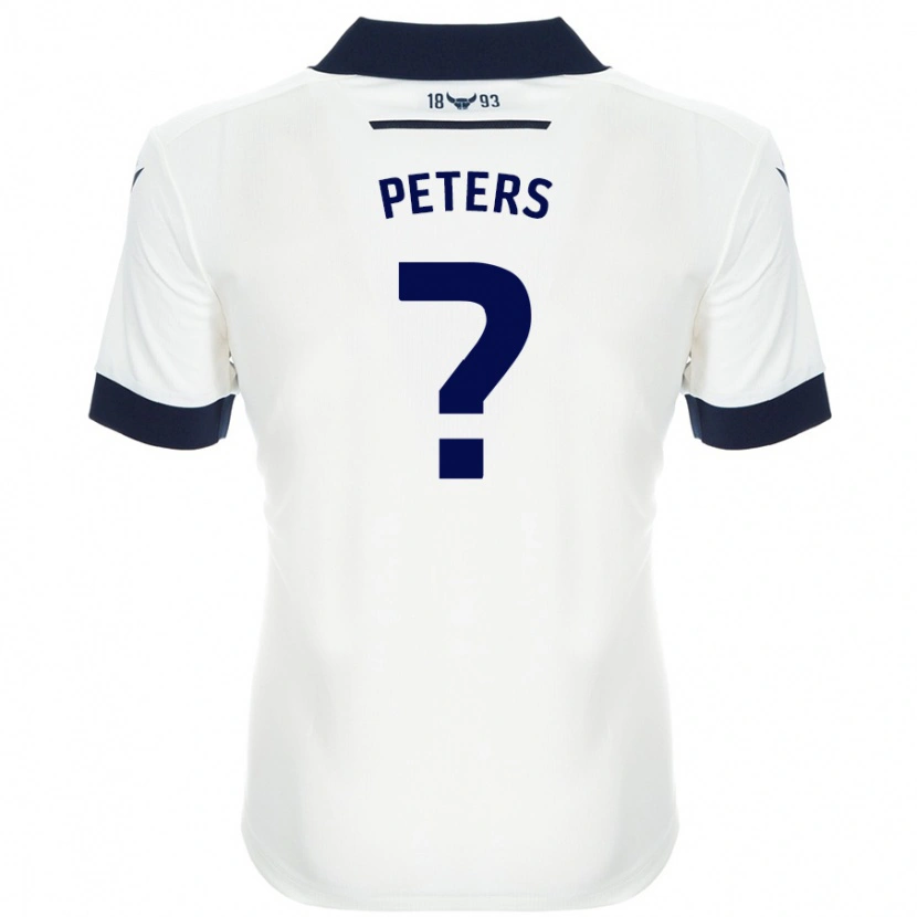 DanxenレディースMolly Peters#0ホワイト ネイビーブルーアウェイシャツ2024/25ジャージーユニフォーム