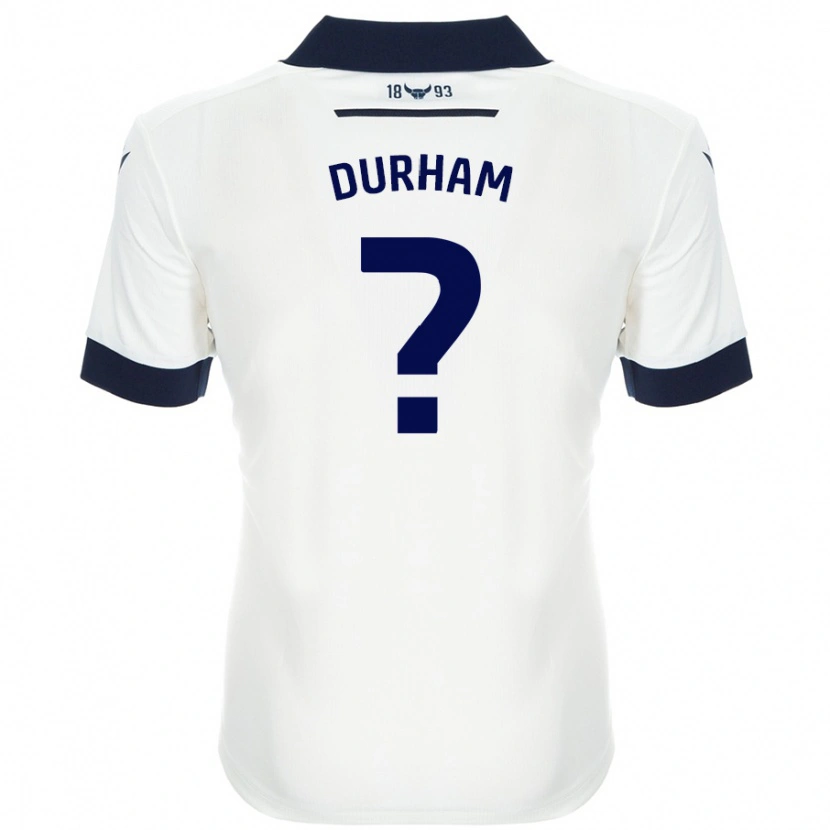 DanxenレディースLucy Durham#0ホワイト ネイビーブルーアウェイシャツ2024/25ジャージーユニフォーム
