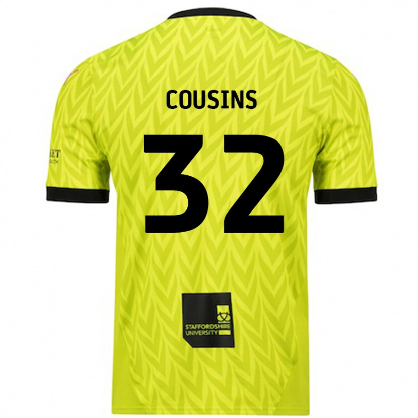 DanxenレディースLogan Cousins#32蛍光グリーンアウェイシャツ2024/25ジャージーユニフォーム