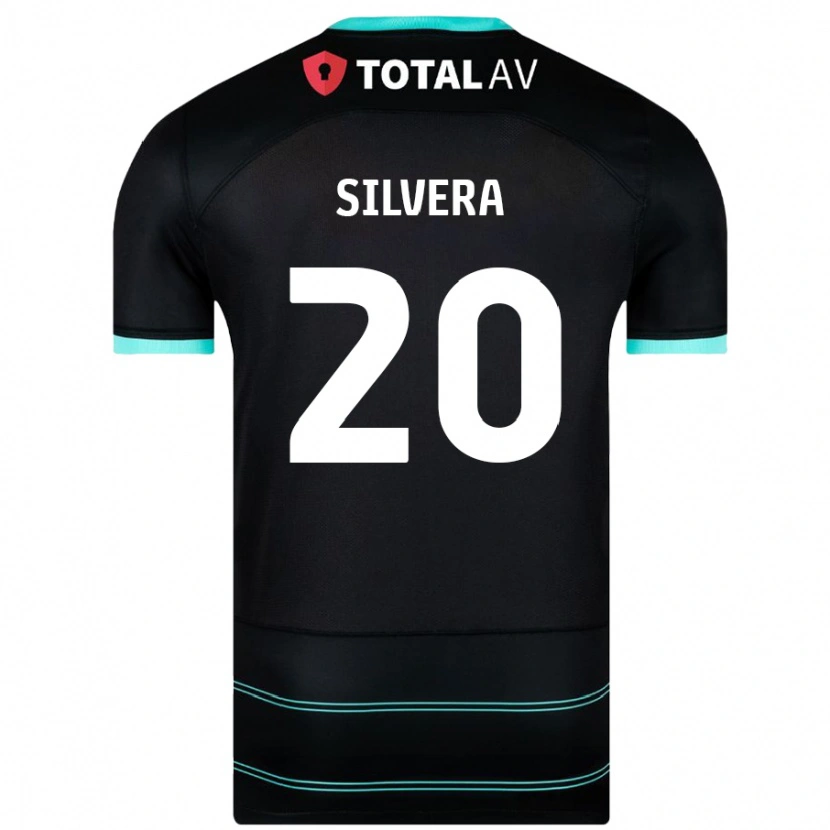 Danxenレディースサミュエル・シルヴェラ#20黒アウェイシャツ2024/25ジャージーユニフォーム