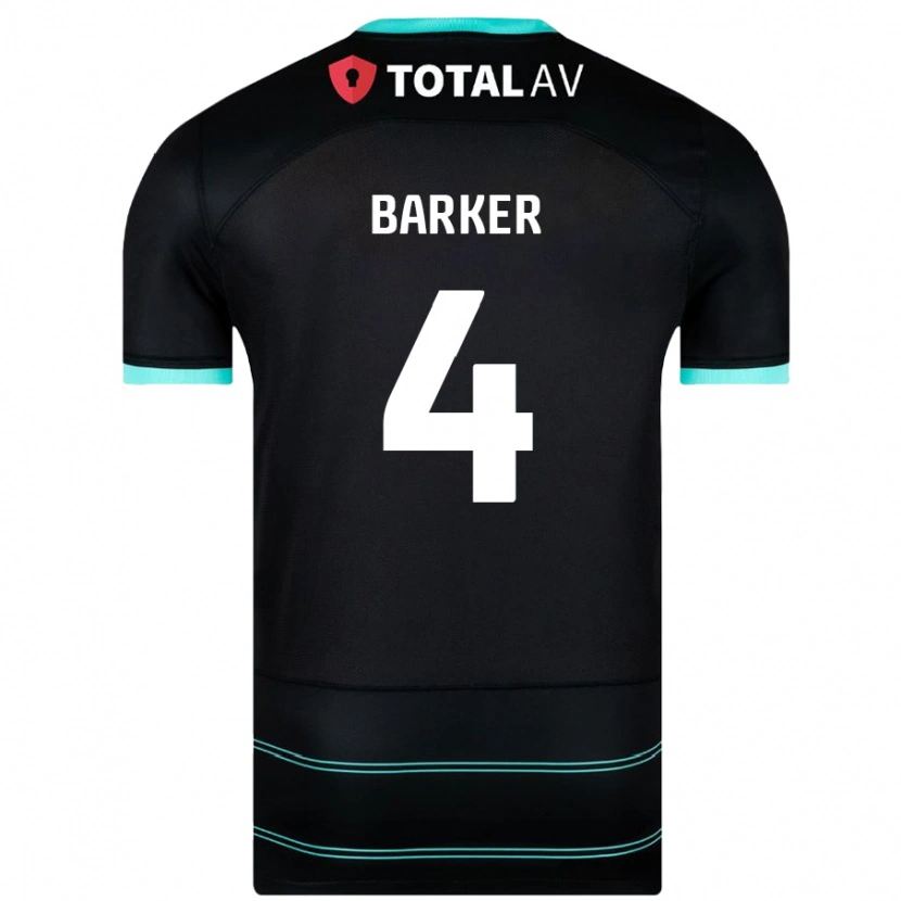 DanxenレディースSophie Barker#4黒アウェイシャツ2024/25ジャージーユニフォーム