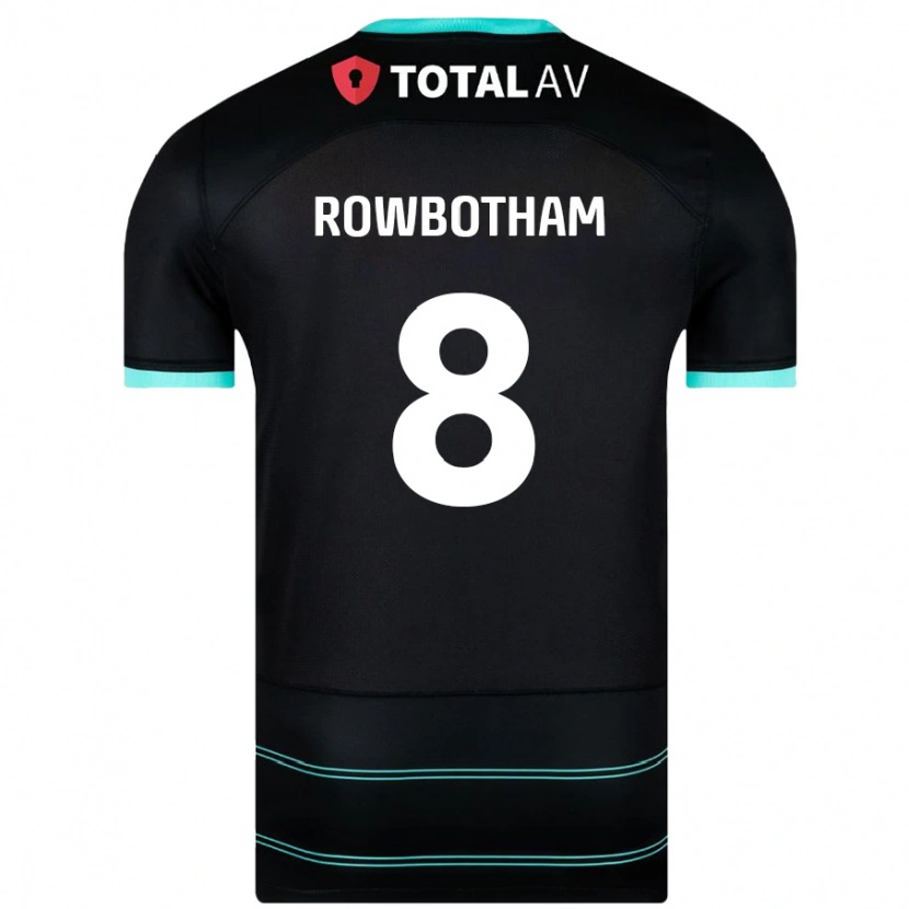 DanxenレディースAva Rowbotham#8黒アウェイシャツ2024/25ジャージーユニフォーム