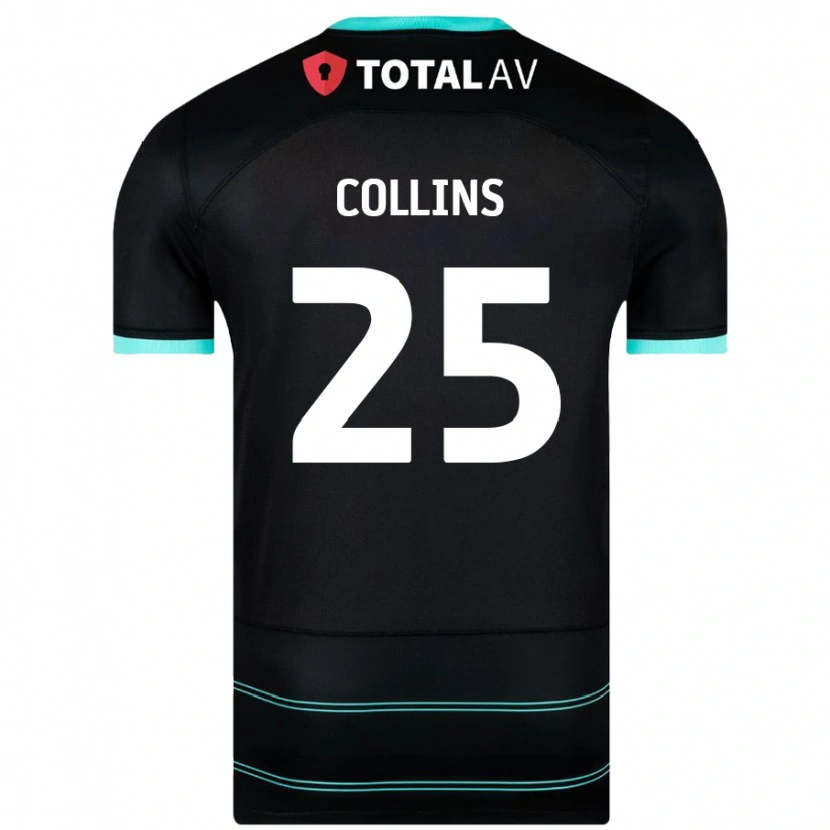 DanxenレディースIzzy Collins#25黒アウェイシャツ2024/25ジャージーユニフォーム