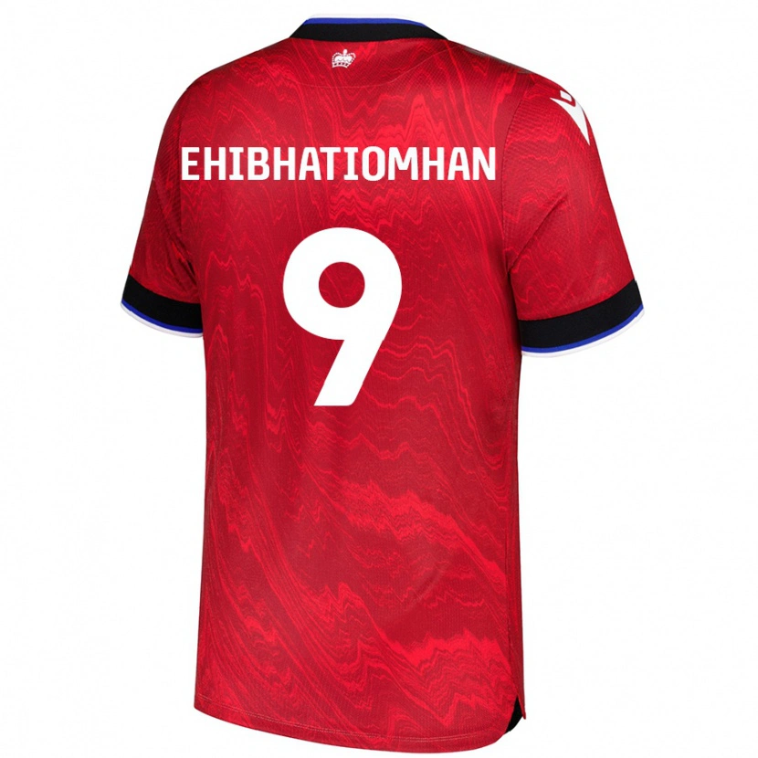 DanxenレディースKelvin Ehibhatiomhan#9赤黒アウェイシャツ2024/25ジャージーユニフォーム