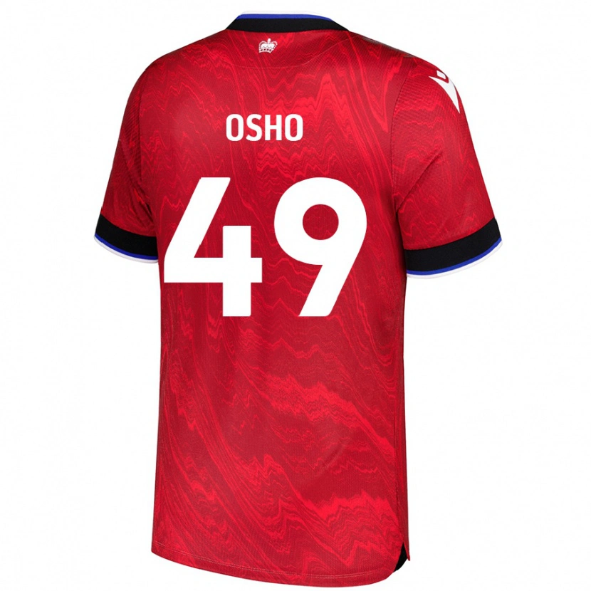 DanxenレディースEmmanuel Osho#49赤黒アウェイシャツ2024/25ジャージーユニフォーム