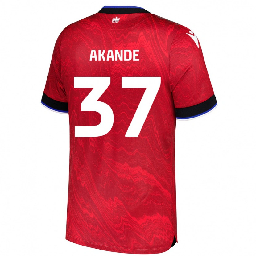 DanxenレディースAdrian Akande#37赤黒アウェイシャツ2024/25ジャージーユニフォーム