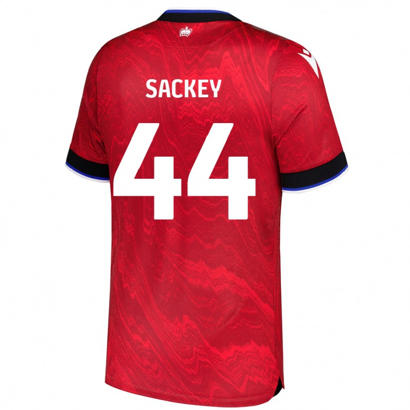 DanxenレディースTyler Sackey#44赤黒アウェイシャツ2024/25ジャージーユニフォーム