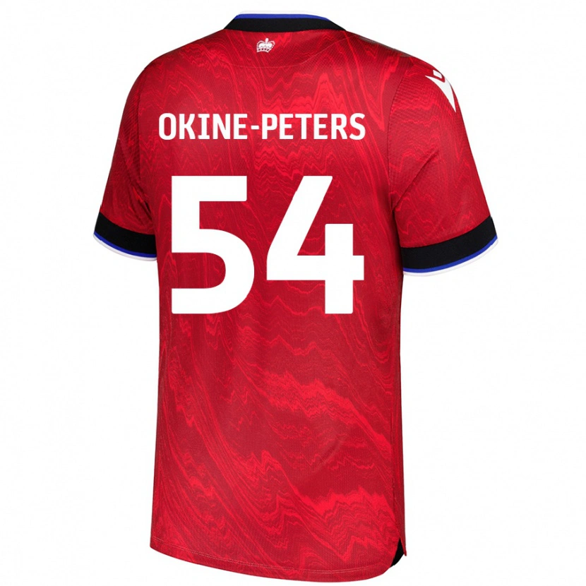 DanxenレディースJeremiah Okine-Peters#54赤黒アウェイシャツ2024/25ジャージーユニフォーム