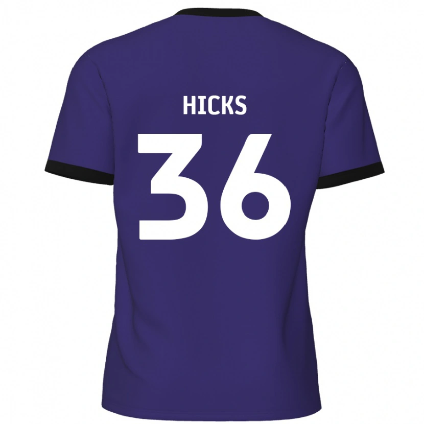 DanxenレディースDavid Hicks#36紫アウェイシャツ2024/25ジャージーユニフォーム
