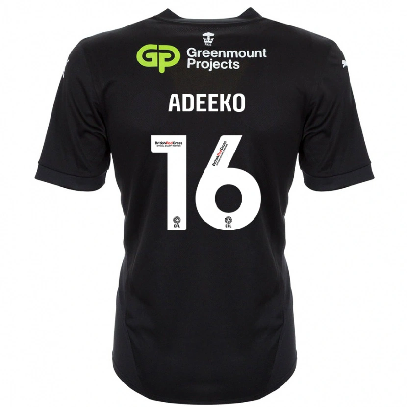 DanxenレディースBaba Adeeko#16黒アウェイシャツ2024/25ジャージーユニフォーム