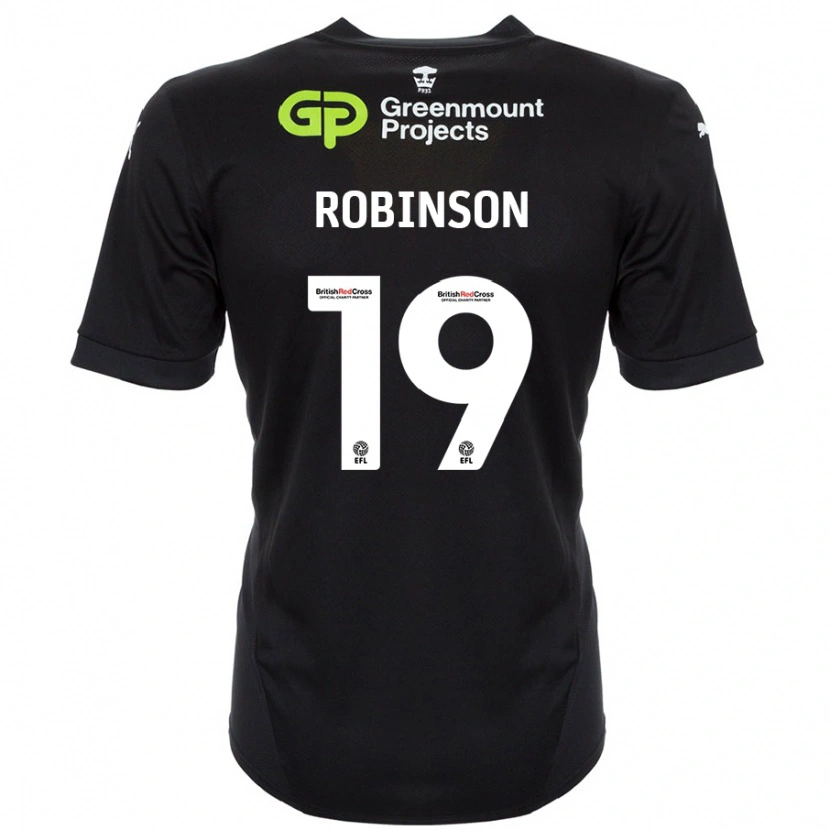 DanxenレディースLuke Robinson#19黒アウェイシャツ2024/25ジャージーユニフォーム