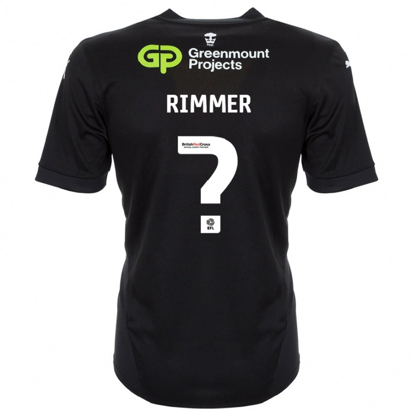 DanxenレディースHarry Rimmer#0黒アウェイシャツ2024/25ジャージーユニフォーム