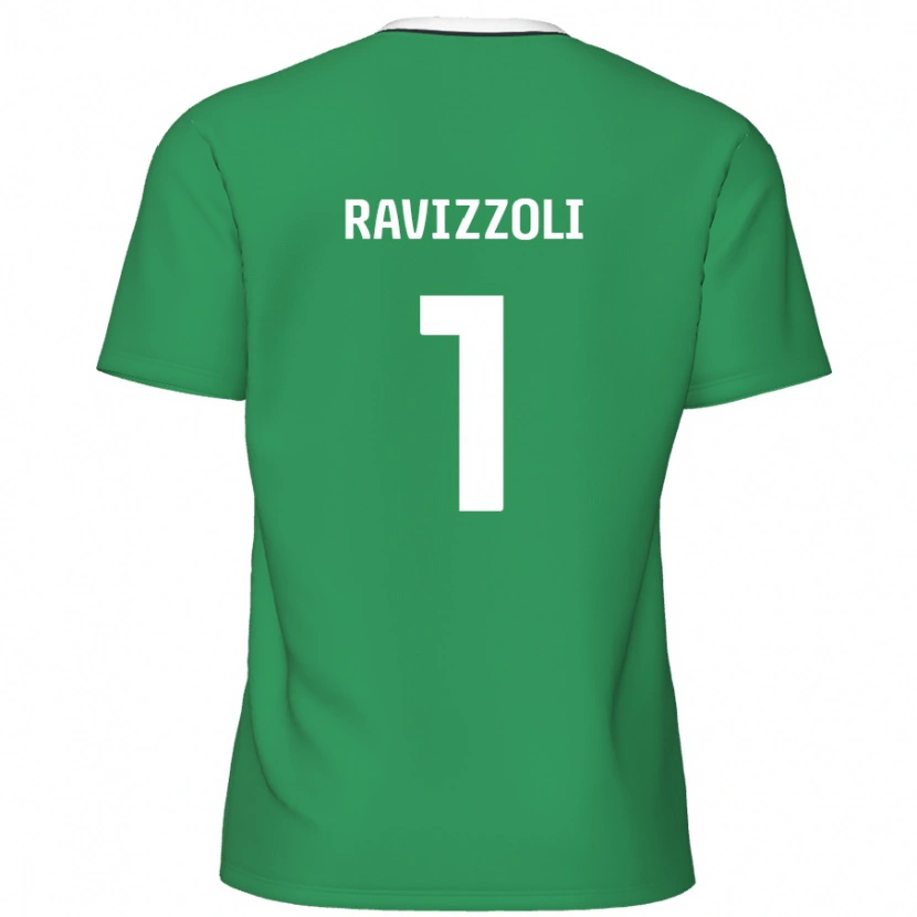 DanxenレディースFranco Ravizzoli#1緑と白のストライプアウェイシャツ2024/25ジャージーユニフォーム