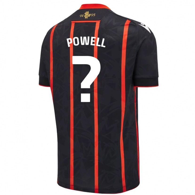 DanxenレディースBrandon Powell#0黒 赤アウェイシャツ2024/25ジャージーユニフォーム