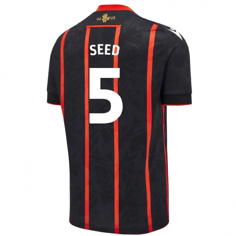 DanxenレディースHelen Seed#5黒 赤アウェイシャツ2024/25ジャージーユニフォーム