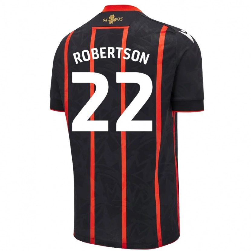 DanxenレディースMillie Robertson#22黒 赤アウェイシャツ2024/25ジャージーユニフォーム
