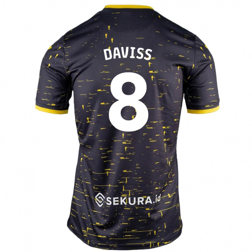 DanxenレディースMillie Daviss#8黒 黄アウェイシャツ2024/25ジャージーユニフォーム