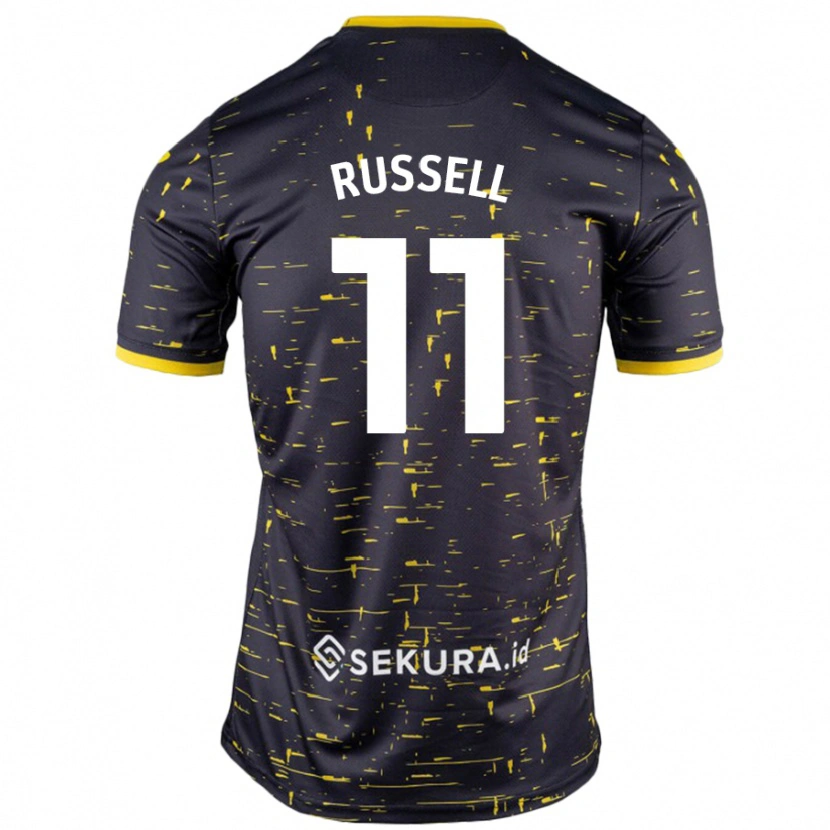 DanxenレディースRebecca Russell#11黒 黄アウェイシャツ2024/25ジャージーユニフォーム