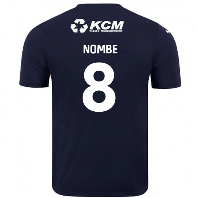 DanxenレディースSam Nombe#8ネイビーブルーアウェイシャツ2024/25ジャージーユニフォーム