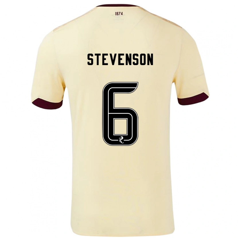 DanxenレディースGus Stevenson#6クリームバーガンディアウェイシャツ2024/25ジャージーユニフォーム